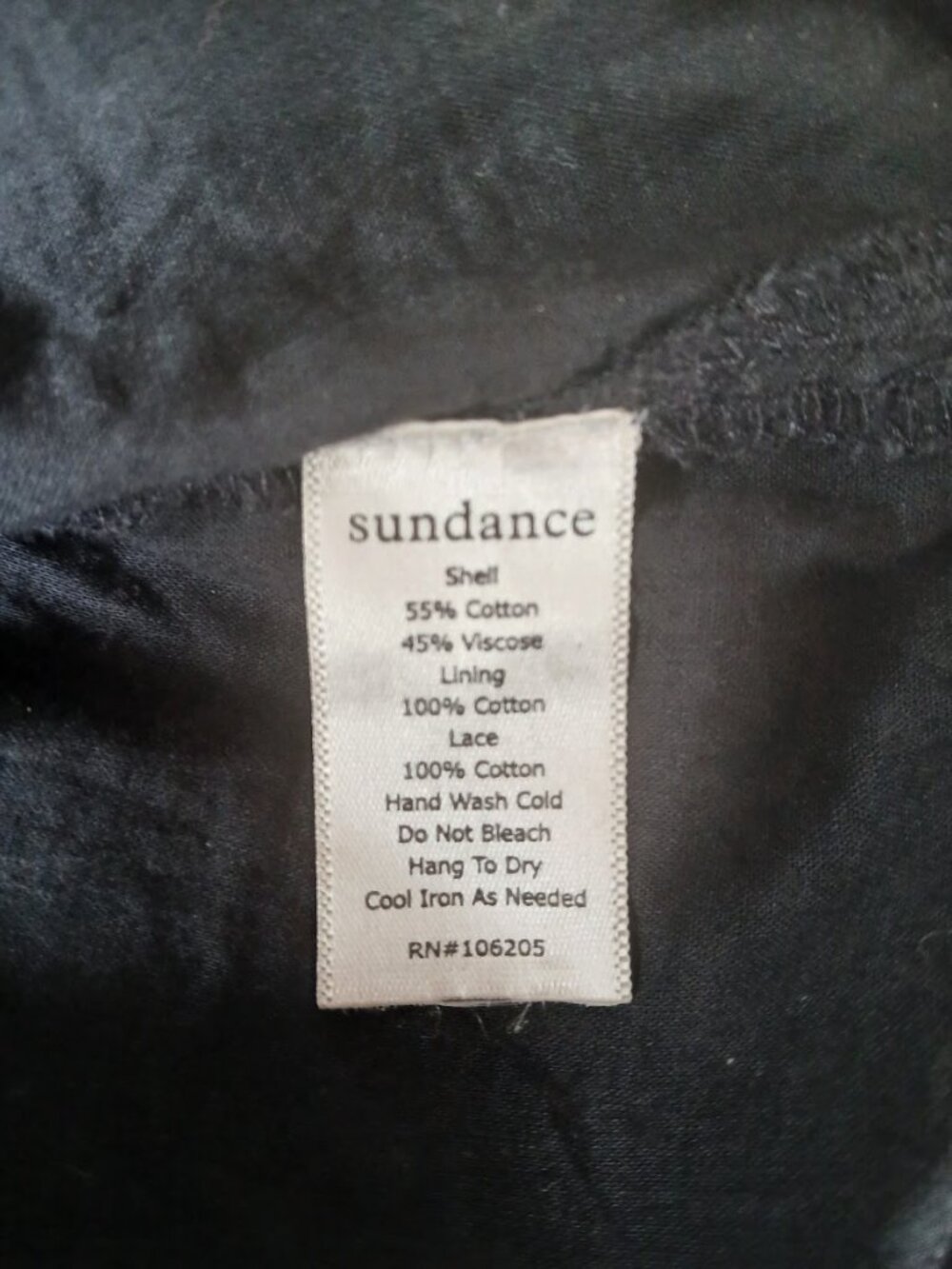 Sundance Isadora Blooms prairie black cotton tiered boho midi dress size M - Picture 7 of 7